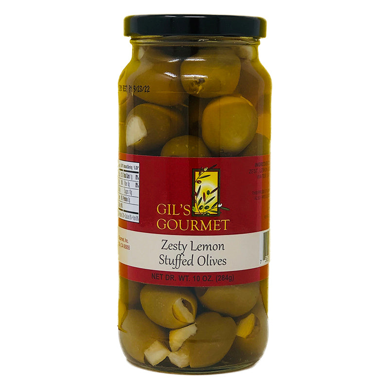 Gil's Gourmet Zesty Lemon Stuffed Olives (10 oz) – Gourmet Passions