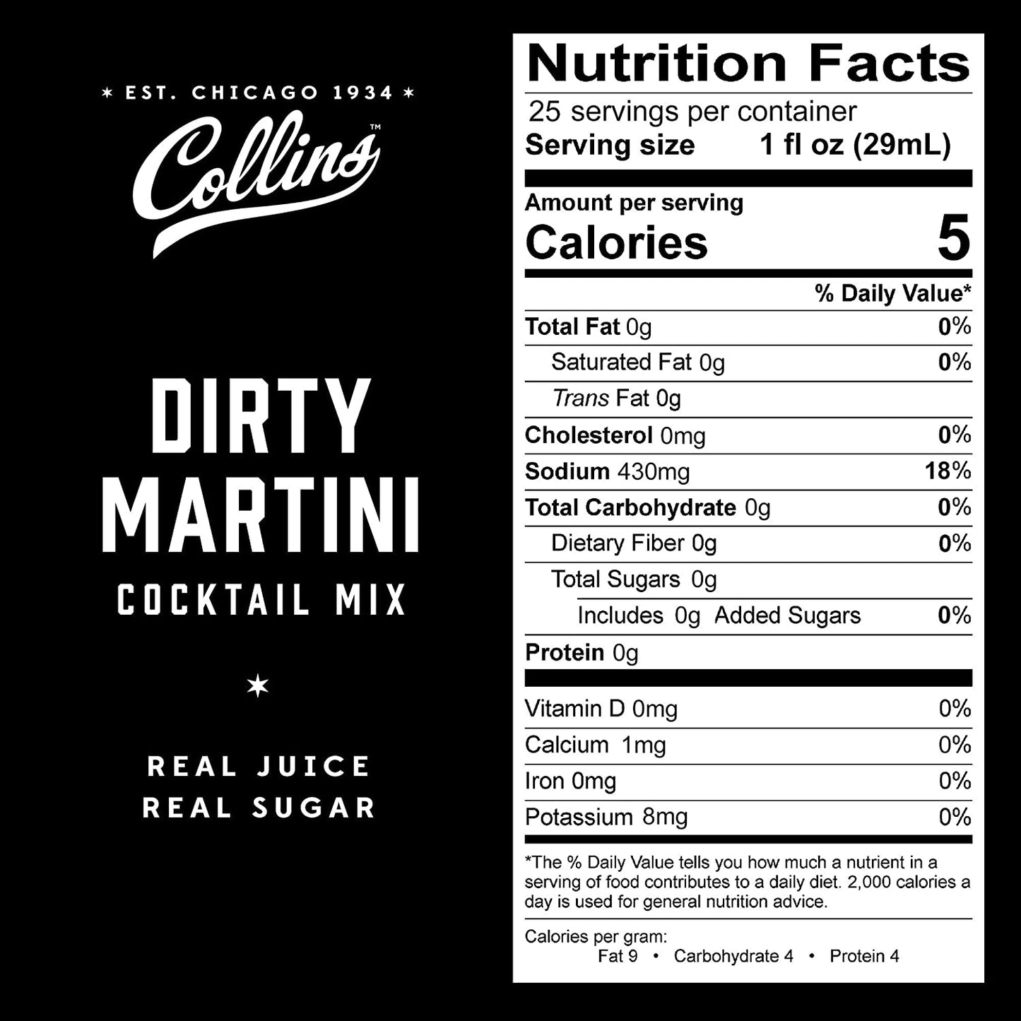 Dirty Martini Cocktail Mix by Collins - 25.4 fl oz