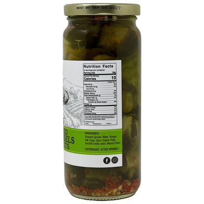 Lara’s Hot Pickled Brussels Sprouts – Spicy 16oz Jar for Bold Flavor Lovers