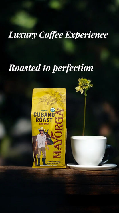 Mayorga Organic Cubano Roast Coffee – 2 lb Whole Bean, Dark Roast, Bold & Smooth, USDA Certified