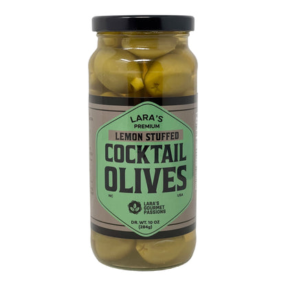 Lara's Premium Lemon Stuffed Cocktail Olives