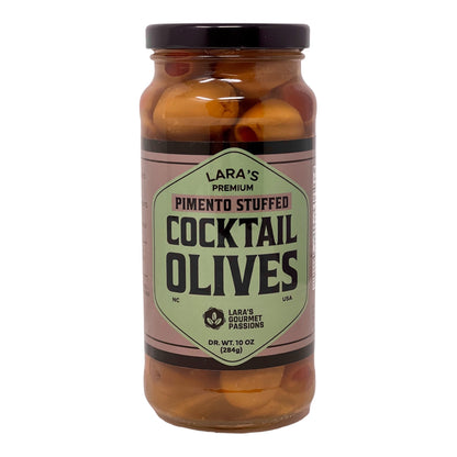 Lara's Premium Pimento Stuffed Cocktail Olives