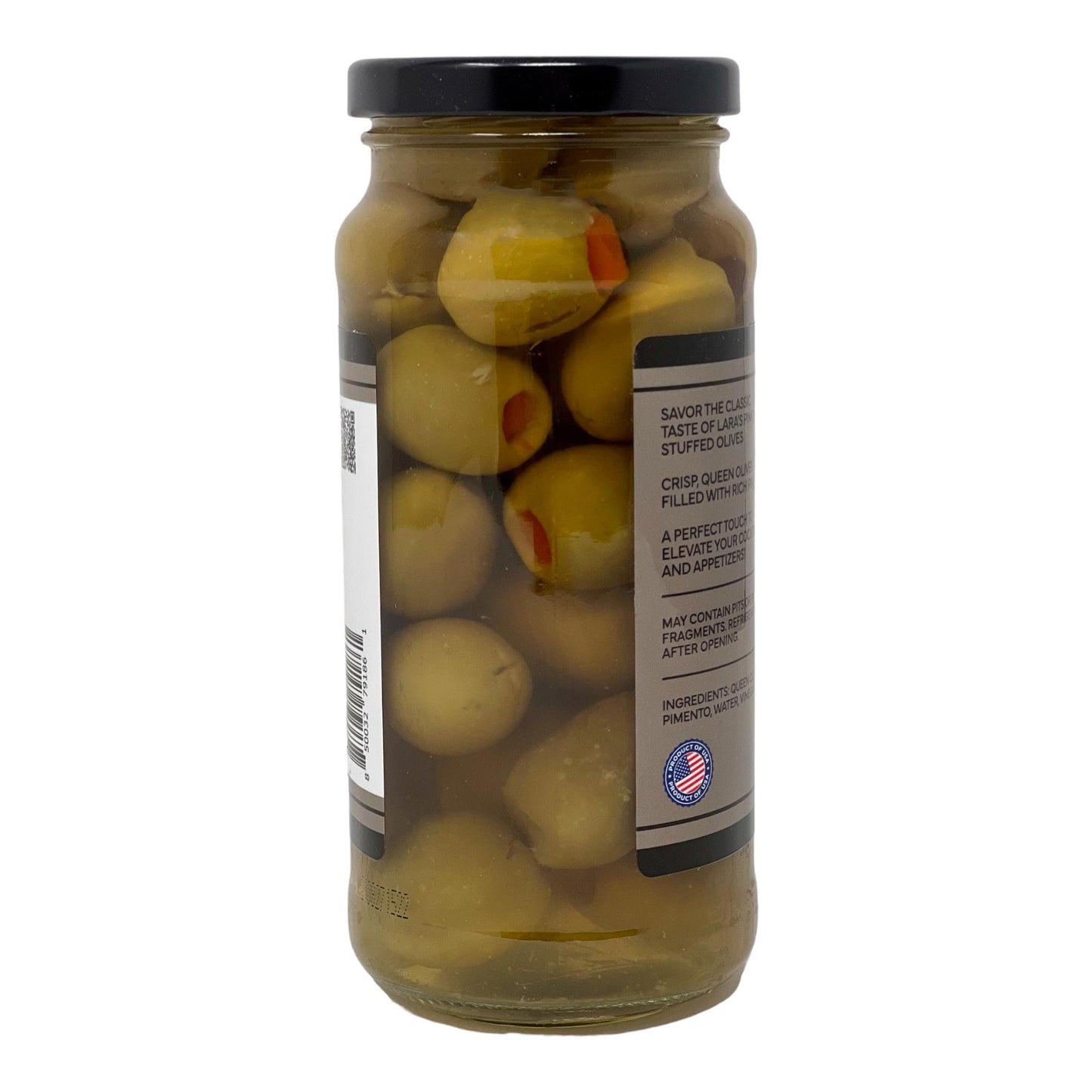 Lara's Premium Pimento Stuffed Cocktail Olives