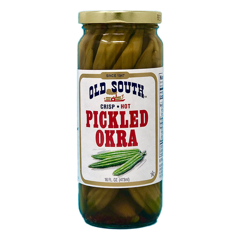 Old South Crisp Hot Pickled Okra - 16 fl oz / 473ml 1