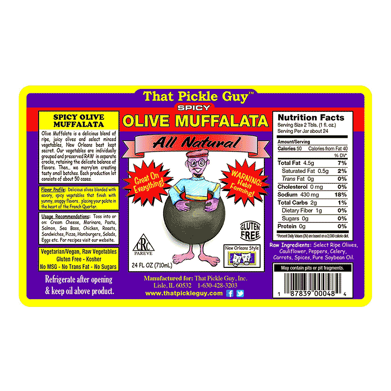 That Pickle Guy Classic Olive Muffalata Mix 32 oz Jar