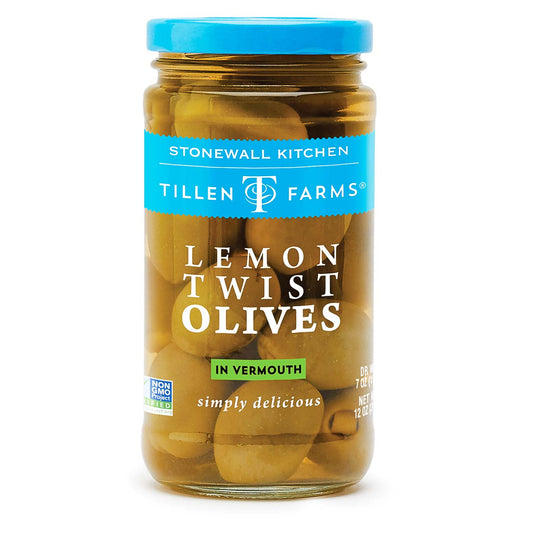 Tillen Farms Lemon Twist Olives in Vermouth - 12 oz (340g)