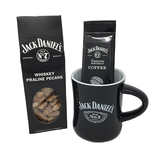 Jack Daniels Coffee, Mug and Whiskey Praline Pecans Gift Set 1