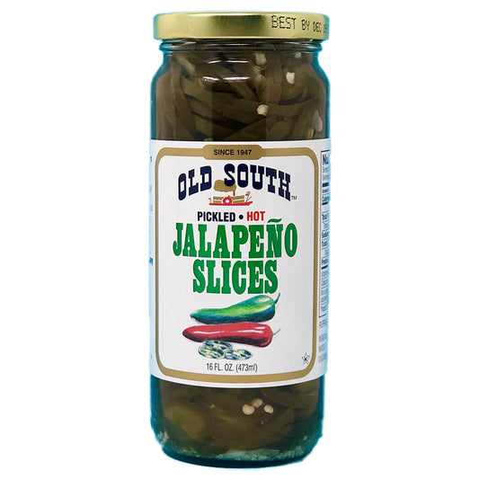 Old South Pickled Hot Jalapeno Slices - 16 fl oz / 473ml 1